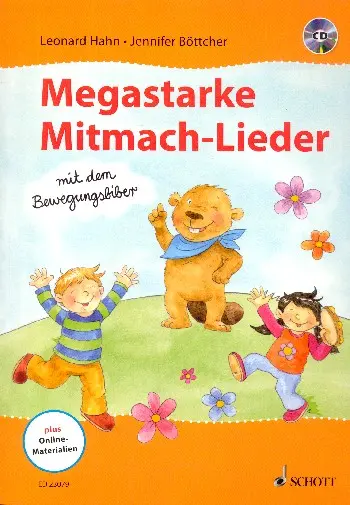 Cover: 9790001206228 | Hahn, L: Megastarke Mitmachlieder - mit Bewegungsbiber/+CD | Buch