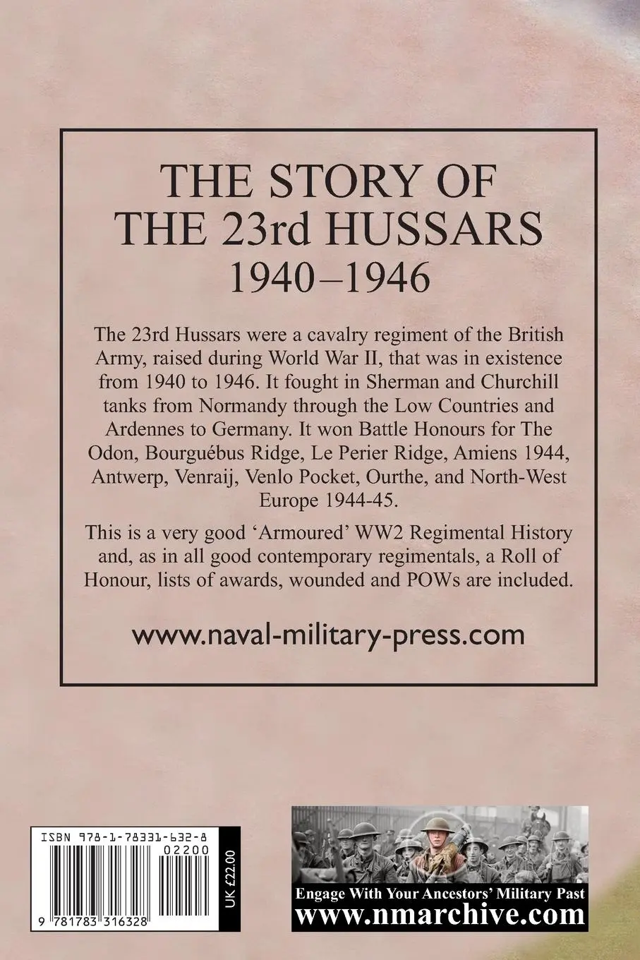 Rückseite: 9781783316328 | THE STORY OF THE 23rd HUSSARS 1940-1946 | Taschenbuch | Englisch