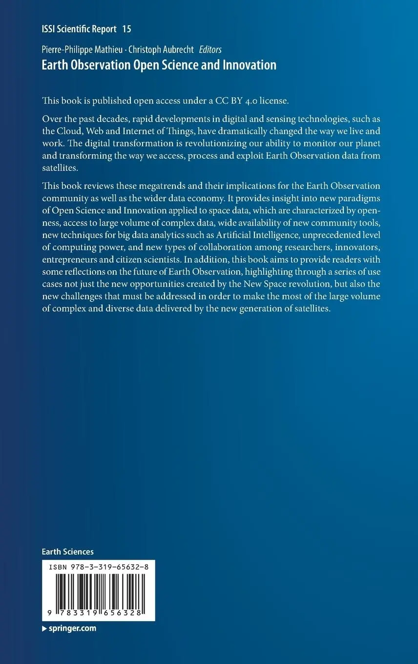 Rückseite: 9783319656328 | Earth Observation Open Science and Innovation | Aubrecht (u. a.) | ix