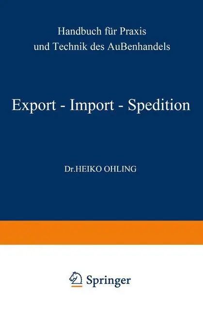 Cover: 9783409366328 | Export ¿ Import ¿ Spedition | Heiko Ohling | Taschenbuch | Paperback