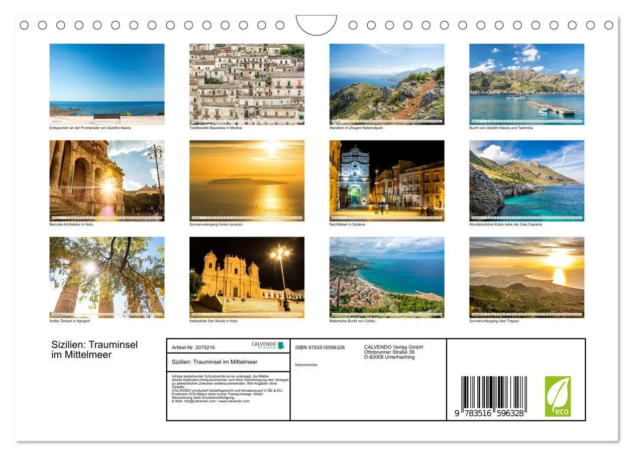 Bild: 9783516596328 | Sizilien: Trauminsel im Mittelmeer (Wandkalender 2026 DIN A4 quer),...