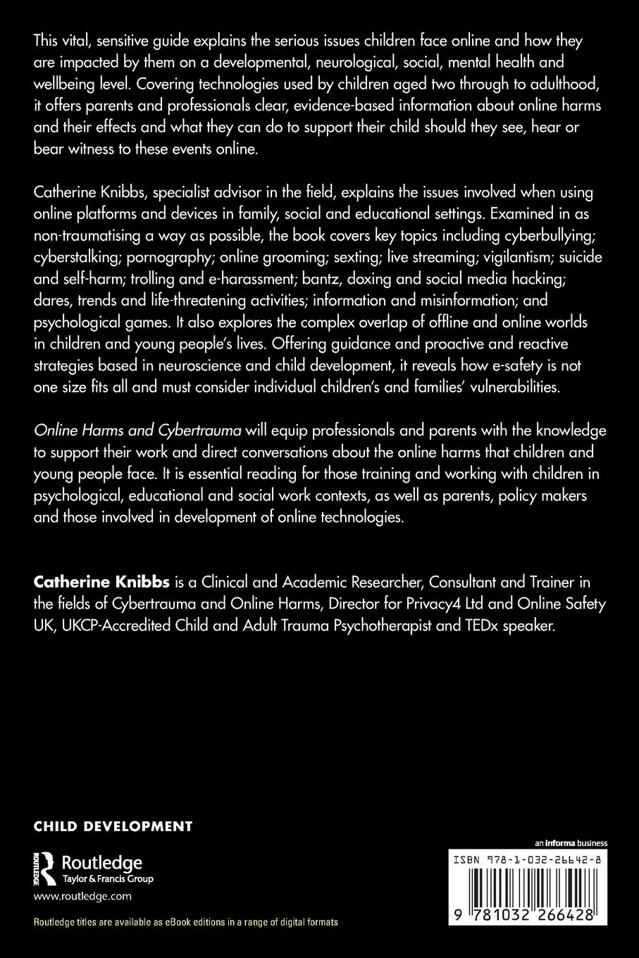 Rückseite: 9781032266428 | Online Harms and Cybertrauma | Catherine Knibbs | Taschenbuch | 2023