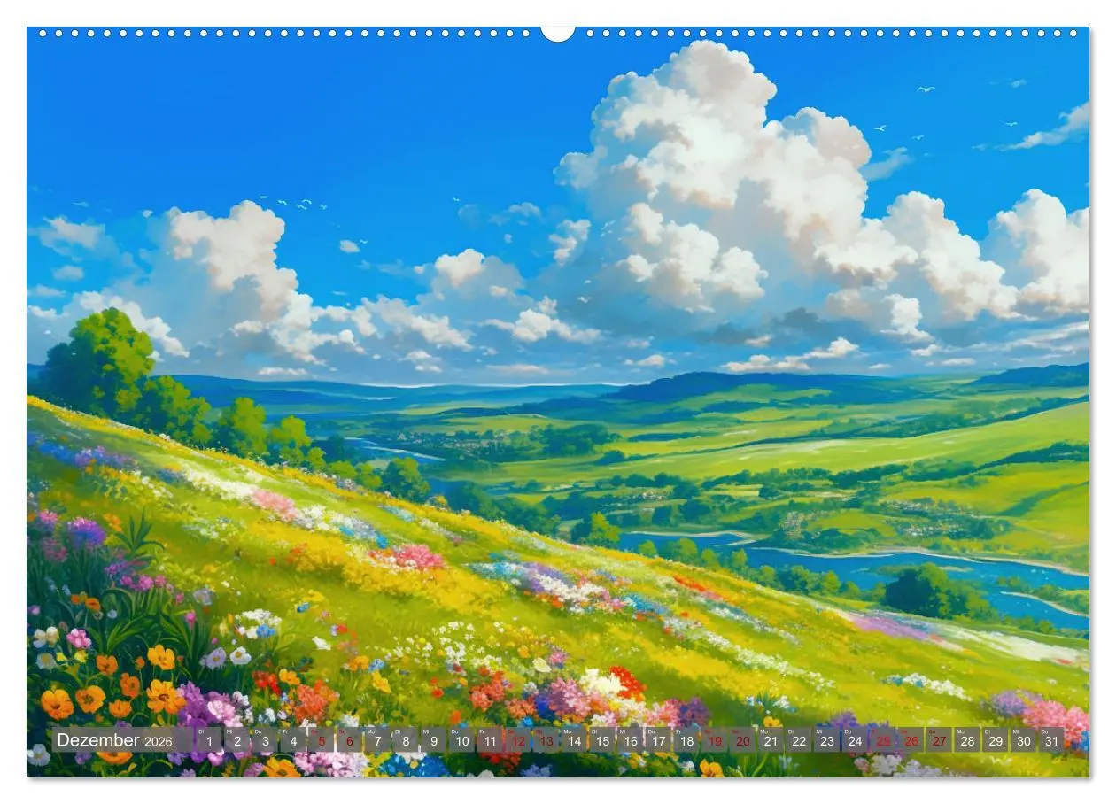 Bild: 9783457256428 | Spaziergang durch Anime Welten (hochwertiger Premium Wandkalender...