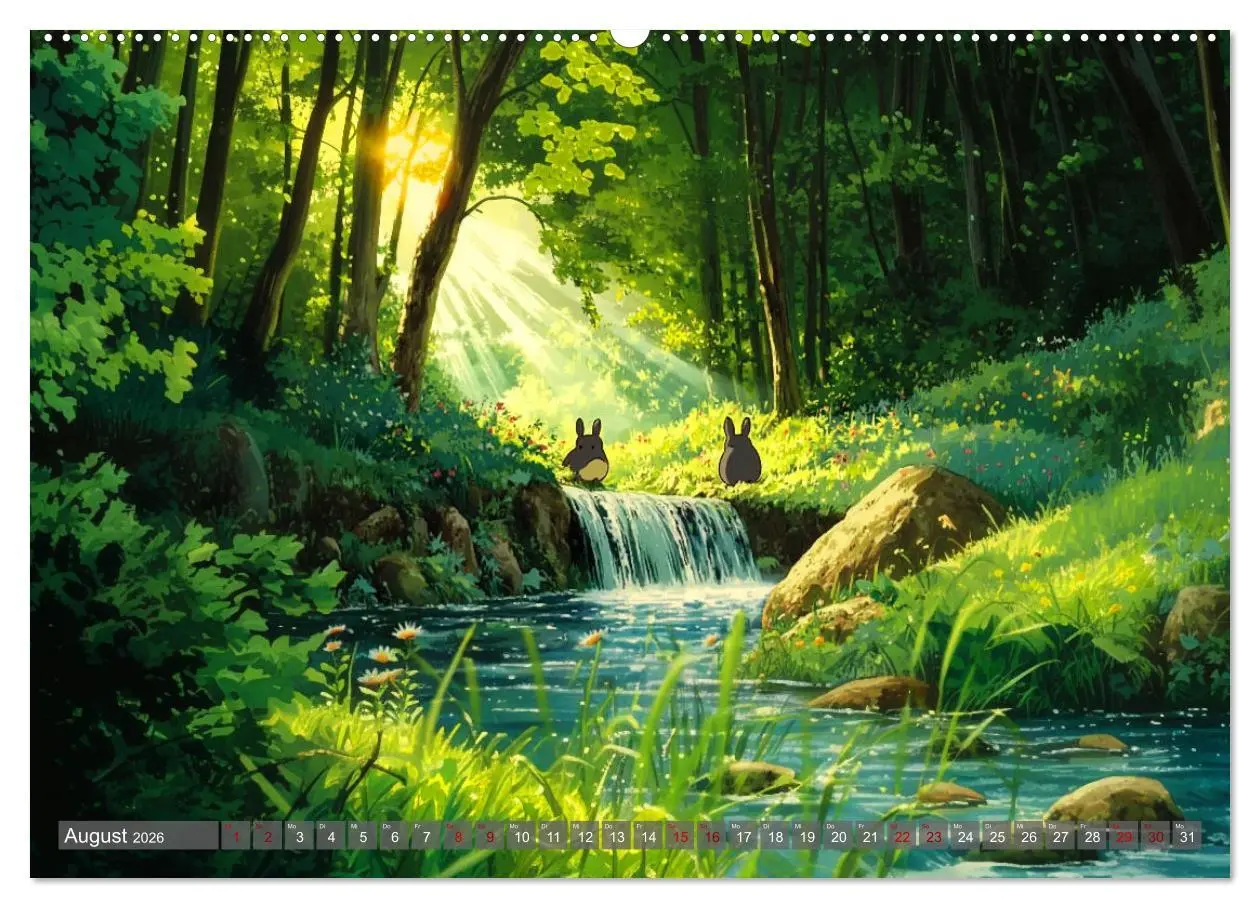 Bild: 9783457256428 | Spaziergang durch Anime Welten (hochwertiger Premium Wandkalender...