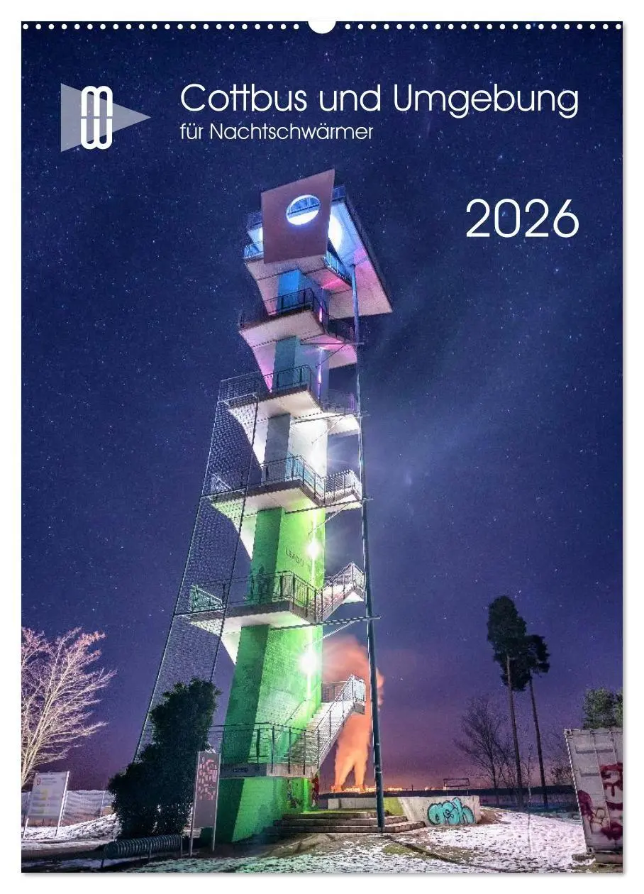 Cover: 9783516656428 | Cottbus und Umgebung für Nachtschwärmer (Wandkalender 2026 DIN A2...