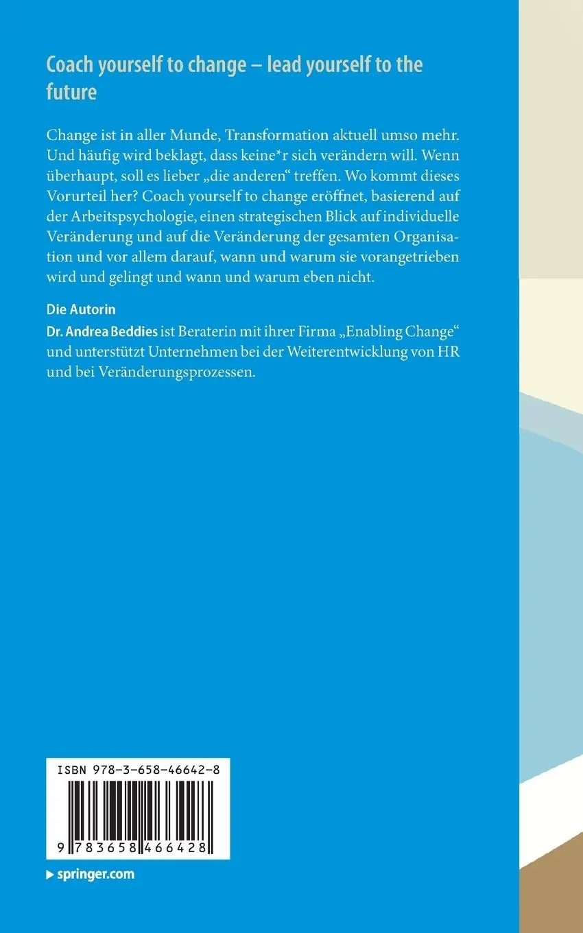 Rückseite: 9783658466428 | Coach yourself to change - lead yourself to the future | Beddies