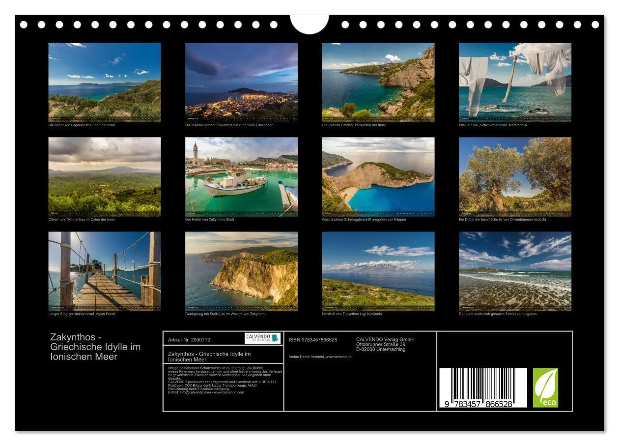 Bild: 9783457866528 | Zakynthos - Griechische Idylle im Ionischen Meer (Wandkalender 2026...