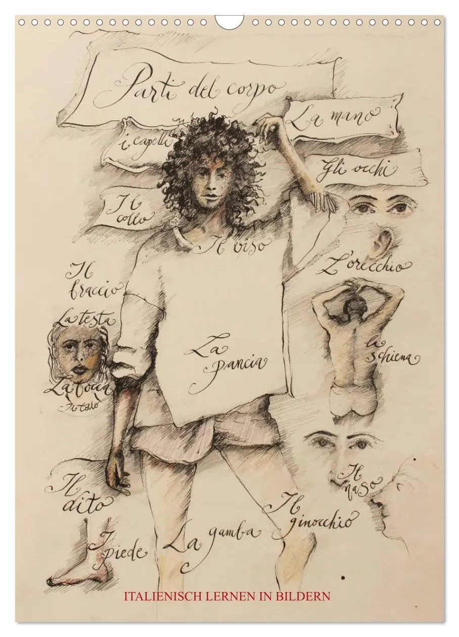 Cover: 9783516406528 | Italienisch Lernen in Bildern (Wandkalender 2026 DIN A3 hoch),...