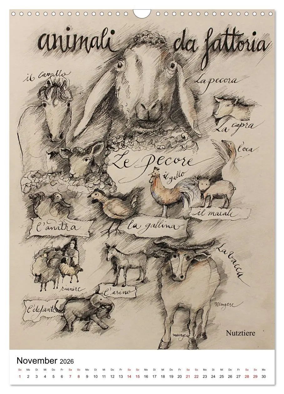 Bild: 9783516406528 | Italienisch Lernen in Bildern (Wandkalender 2026 DIN A3 hoch),...