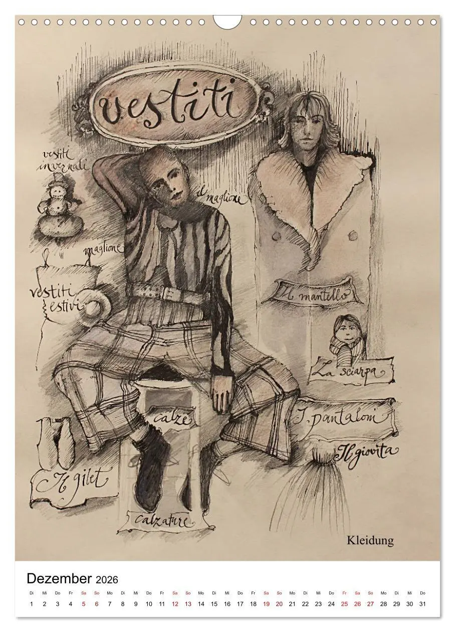 Bild: 9783516406528 | Italienisch Lernen in Bildern (Wandkalender 2026 DIN A3 hoch),...