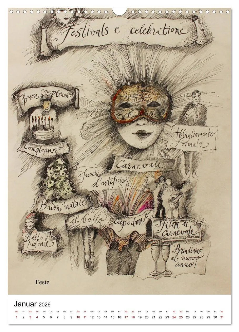 Bild: 9783516406528 | Italienisch Lernen in Bildern (Wandkalender 2026 DIN A3 hoch),...