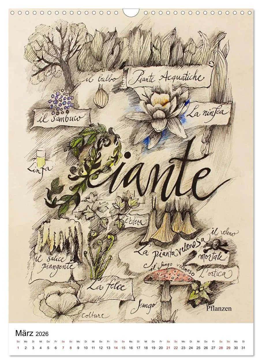 Bild: 9783516406528 | Italienisch Lernen in Bildern (Wandkalender 2026 DIN A3 hoch),...