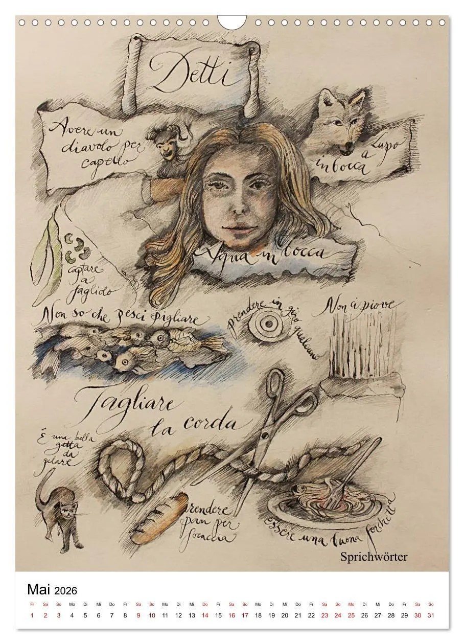 Bild: 9783516406528 | Italienisch Lernen in Bildern (Wandkalender 2026 DIN A3 hoch),...