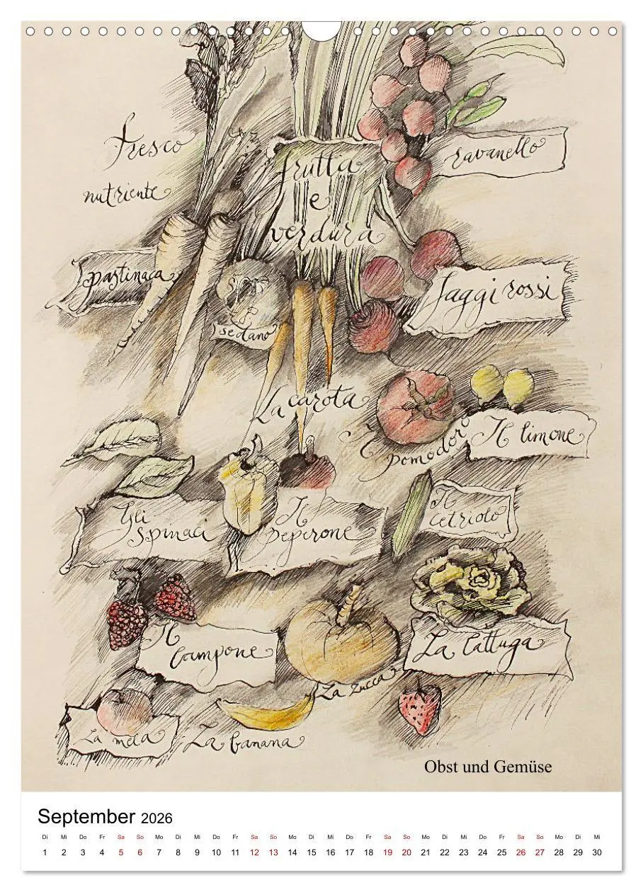 Bild: 9783516406528 | Italienisch Lernen in Bildern (Wandkalender 2026 DIN A3 hoch),...