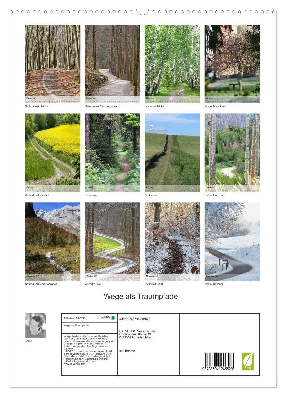 Bild: 9783594246528 | Wege als Traumpfade (hochwertiger Premium Wandkalender 2027 DIN A2...