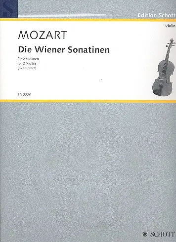 Cover: 9790001036528 | Wiener Sonatinen | 2 Violinen. Spielpartitur., Edition Schott | Mozart