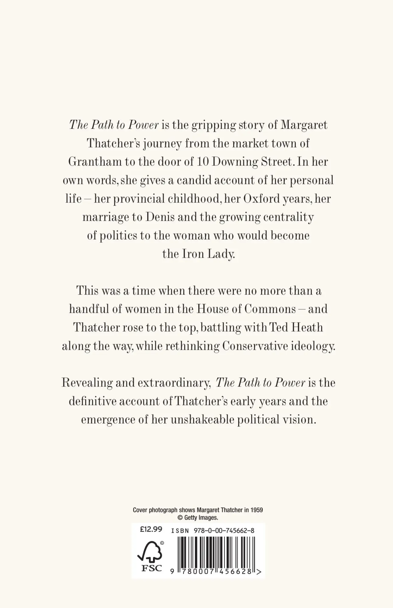 Rückseite: 9780007456628 | The Path to Power | Margaret Thatcher | Taschenbuch | Englisch | 2012