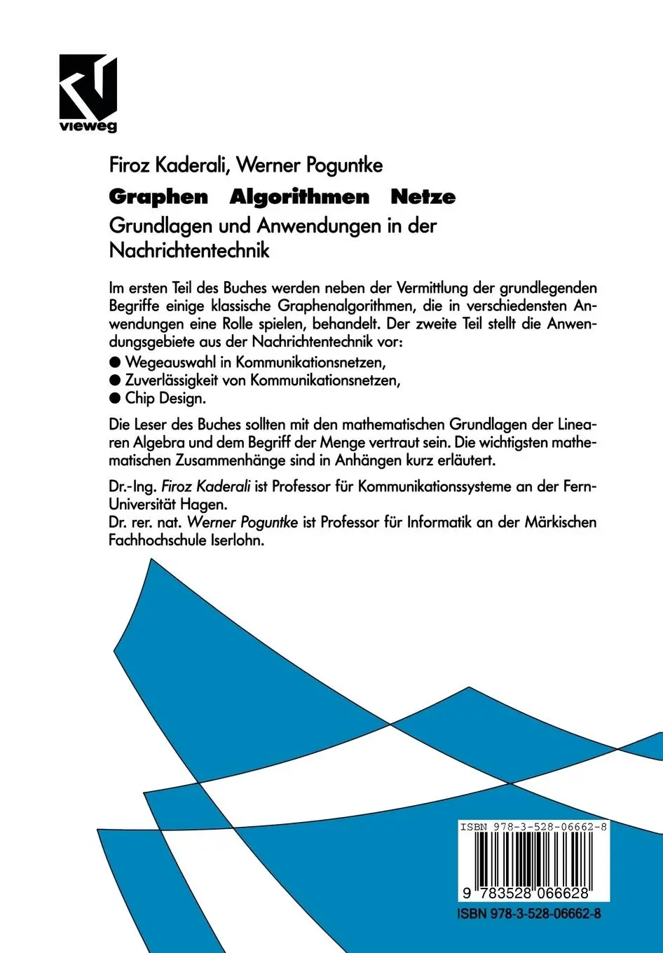 Rückseite: 9783528066628 | Graphen Algorithmen Netze | Werner Poguntke (u. a.) | Taschenbuch