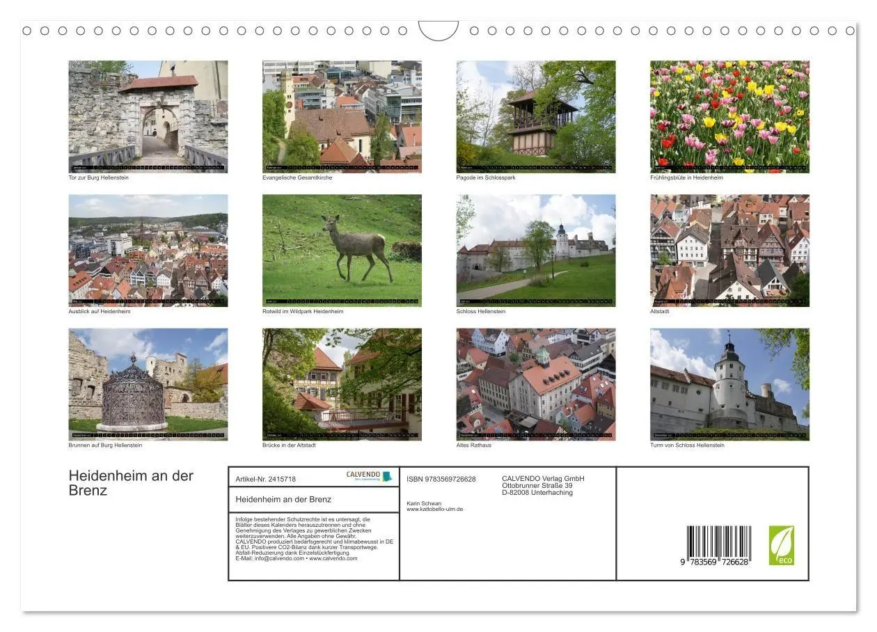 Bild: 9783569726628 | Heidenheim an der Brenz (Wandkalender 2027 DIN A3 quer), CALVENDO...