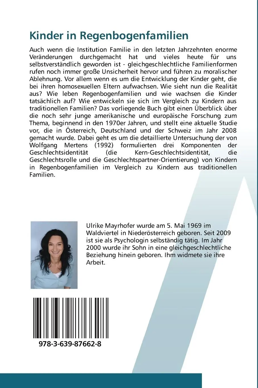 Rückseite: 9783639876628 | Kinder in Regenbogenfamilien | Ulrike Mayrhofer | Taschenbuch | 196 S.