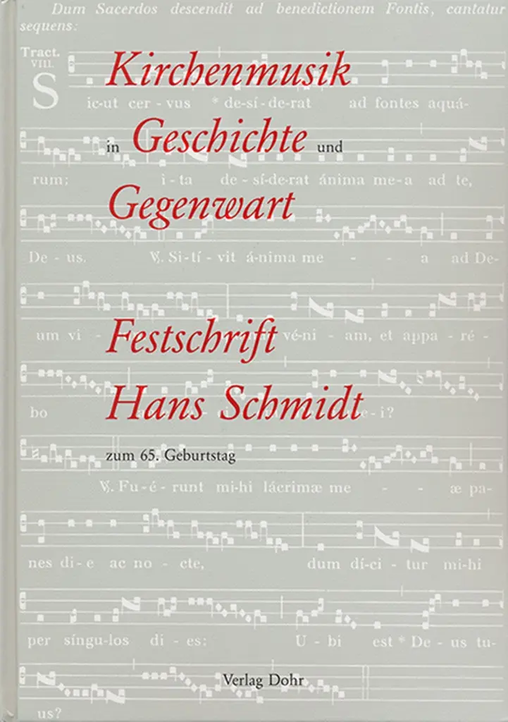 Cover: 9783925366628 | Kirchenmusik In Geschichte und Gegenwart | Festschrift Hans Schmidt