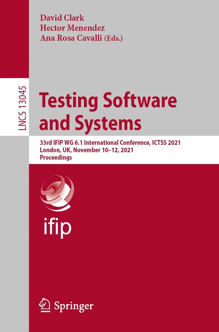 Cover: 9783031046728 | Testing Software and Systems | David Clark (u. a.) | Taschenbuch | xi