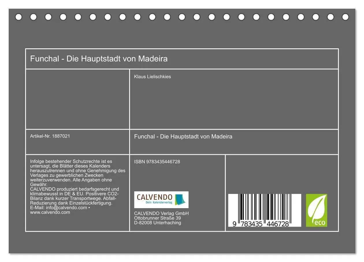 Bild: 9783435446728 | Funchal - Die Hauptstadt von Madeira (Tischkalender 2025 DIN A5...