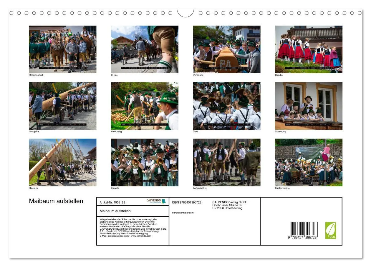 Bild: 9783457396728 | Maibaum aufstellen (Wandkalender 2026 DIN A3 quer), CALVENDO...