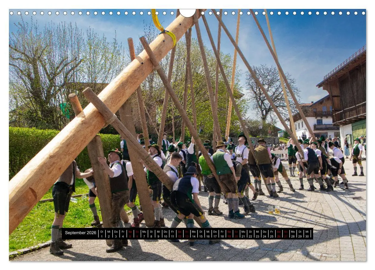 Bild: 9783457396728 | Maibaum aufstellen (Wandkalender 2026 DIN A3 quer), CALVENDO...