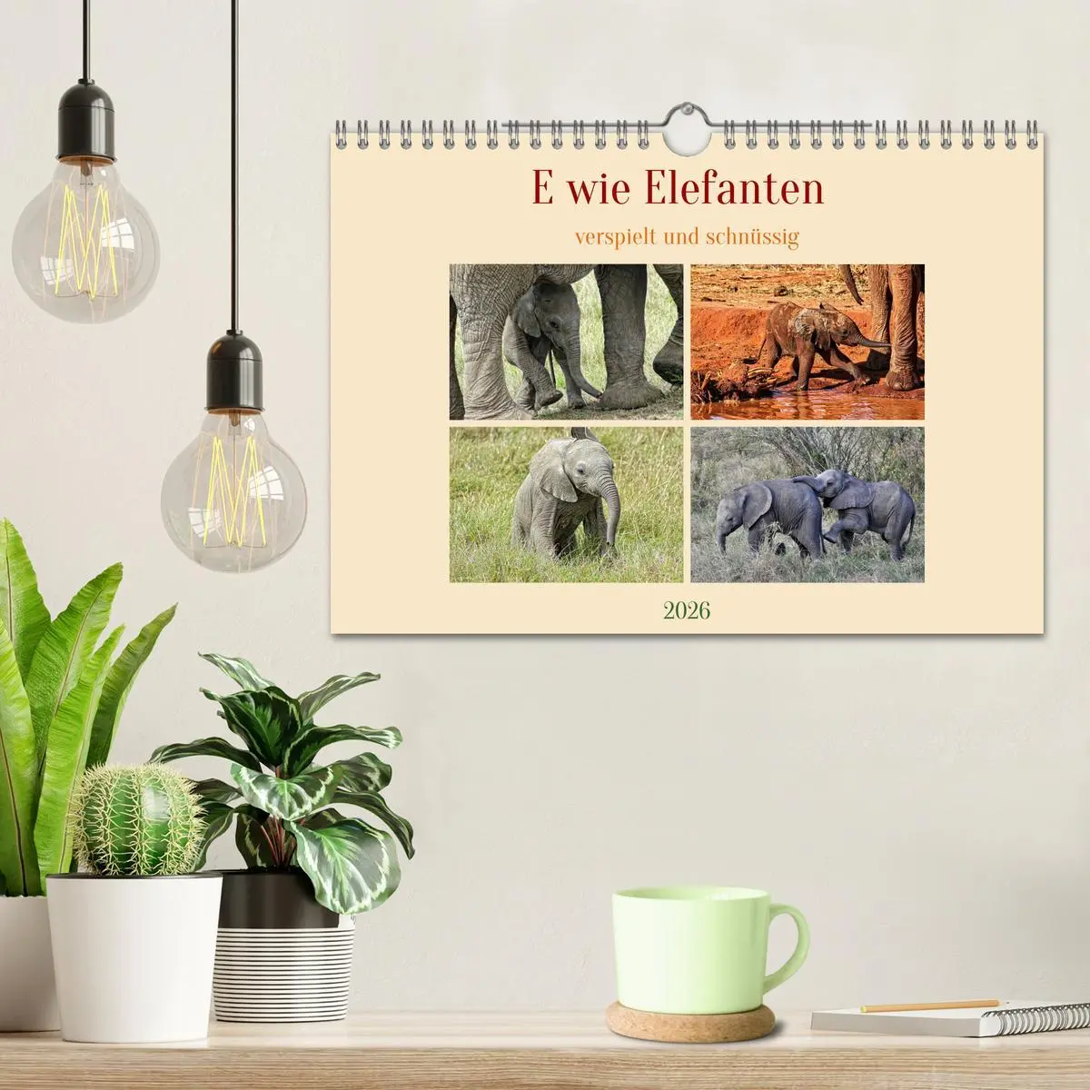 Bild: 9783457536728 | E wie Elefanten - verspielt und schnüssig (Wandkalender 2026 DIN A4...
