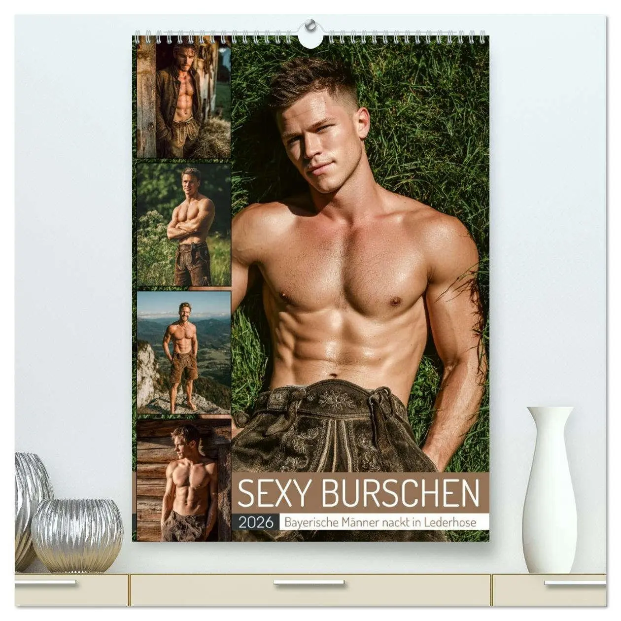 Cover: 9783516626728 | SEXY BURSCHEN - Bayerische Männer nackt in Lederhose (hochwertiger...