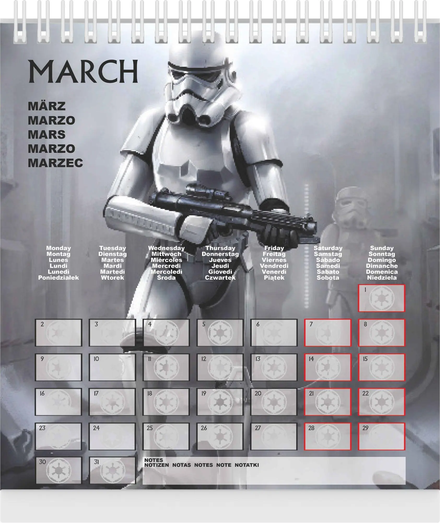 Bild: 5063457046828 | STAR WARS (CLASSIC) - Tischaufstellkalender im Format 16 x 17 | 28 S.