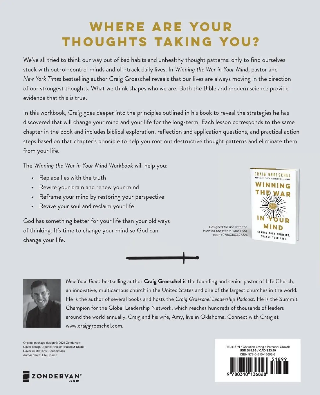 Rückseite: 9780310136828 | Winning the War in Your Mind Workbook Softcover | Craig Groeschel