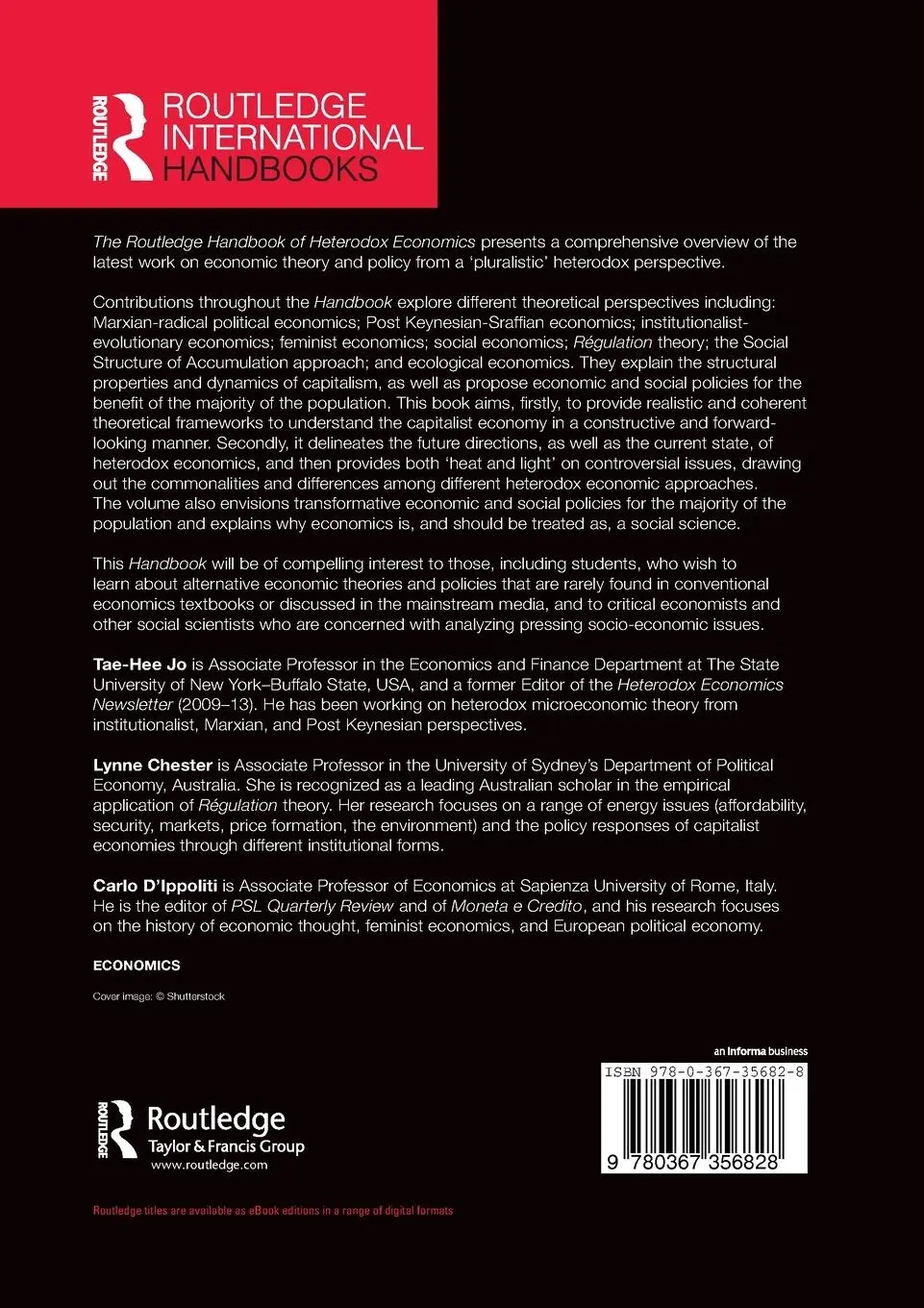 Rückseite: 9780367356828 | The Routledge Handbook of Heterodox Economics | Tae-Hee Jo (u. a.)