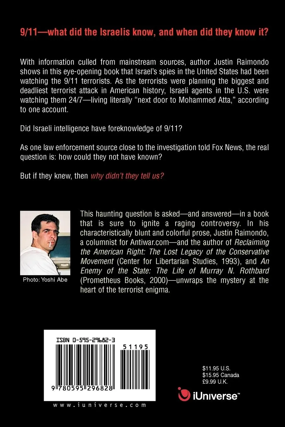 Rückseite: 9780595296828 | The Terror Enigma | 9/11 and the Israeli Connection | Justin Raimondo