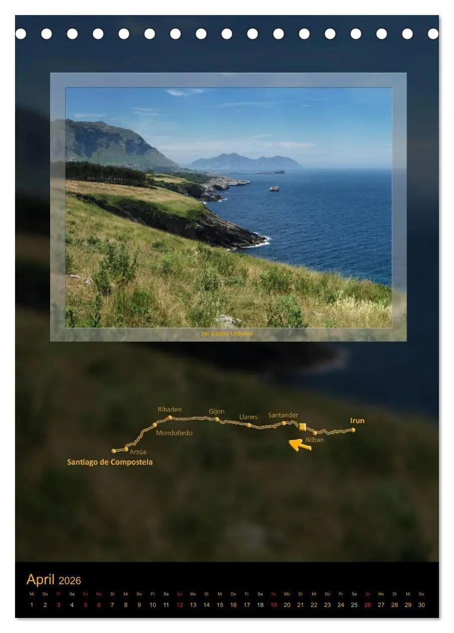 Bild: 9783516476828 | Camino del Norte (Tischkalender 2026 DIN A5 hoch), CALVENDO...