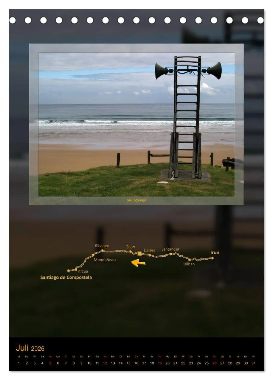 Bild: 9783516476828 | Camino del Norte (Tischkalender 2026 DIN A5 hoch), CALVENDO...