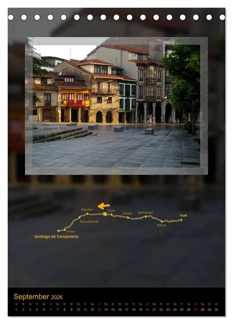 Bild: 9783516476828 | Camino del Norte (Tischkalender 2026 DIN A5 hoch), CALVENDO...
