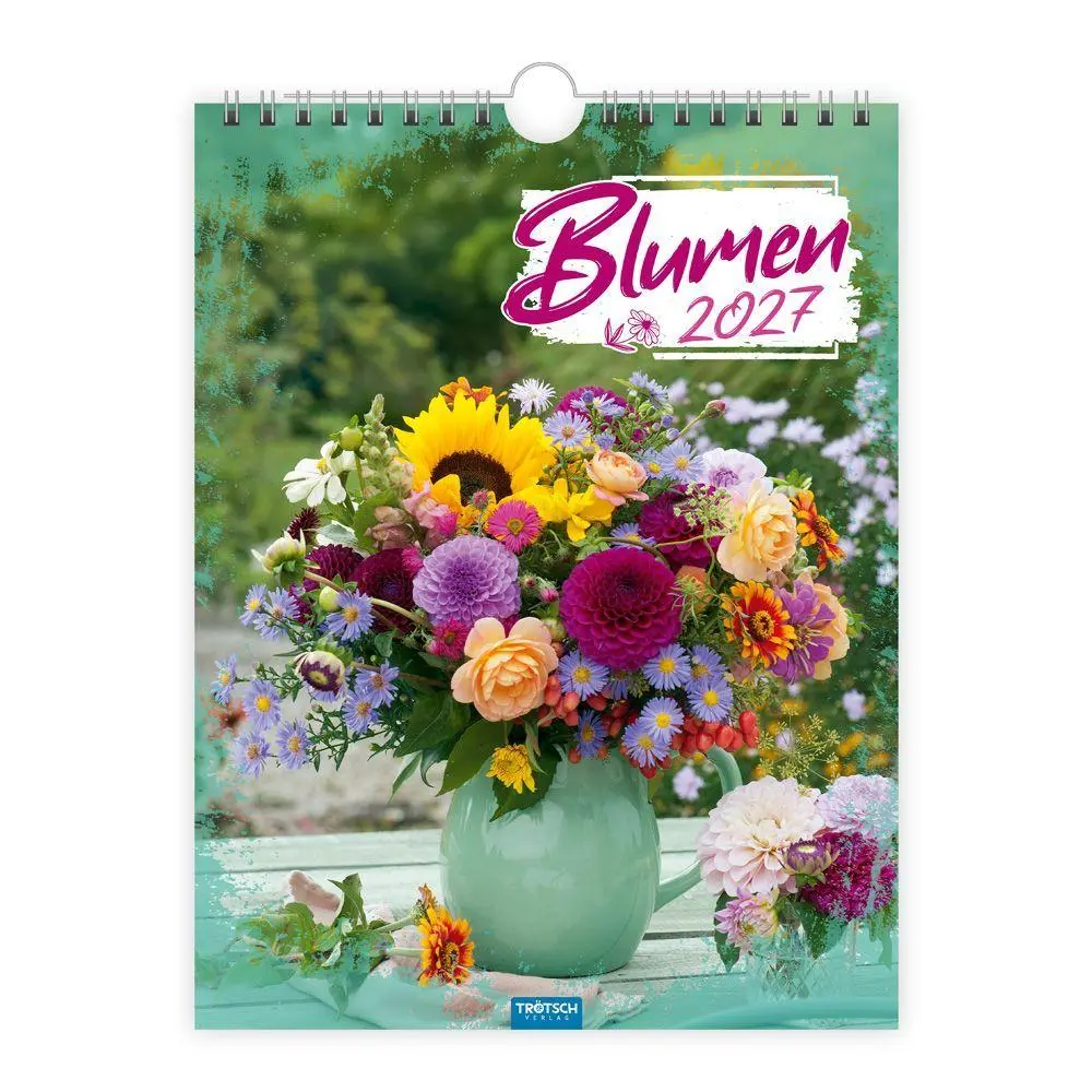 Cover: 9783988026828 | TRÖTSCH - Notizkalender zum Hängen Blumen 2027 | KG | Kalender | 24 S.