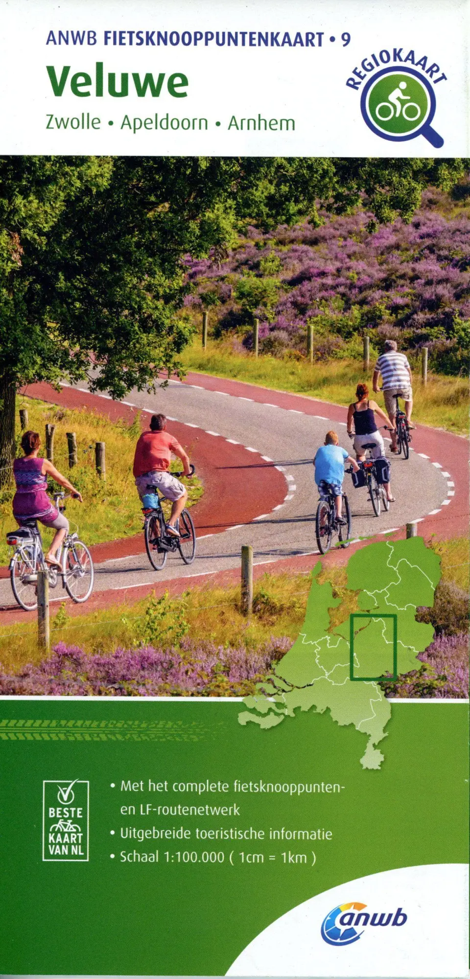 Cover: 9789018046828 | Veluwe (Zwolle / Apeldoorn / Arnhem) 1:100 000 | (Land-)Karte | 2020