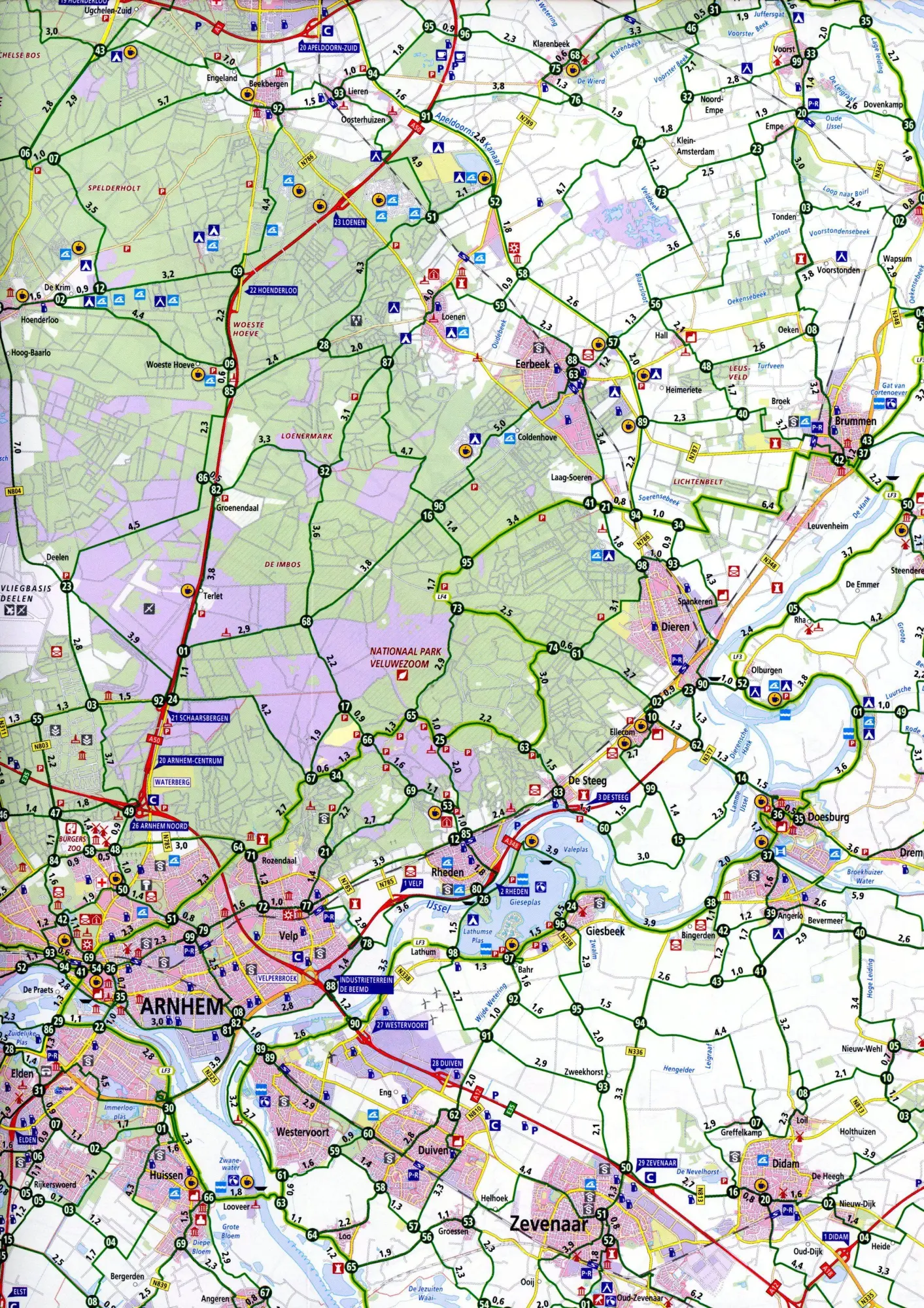 Bild: 9789018046828 | Veluwe (Zwolle / Apeldoorn / Arnhem) 1:100 000 | (Land-)Karte | 2020