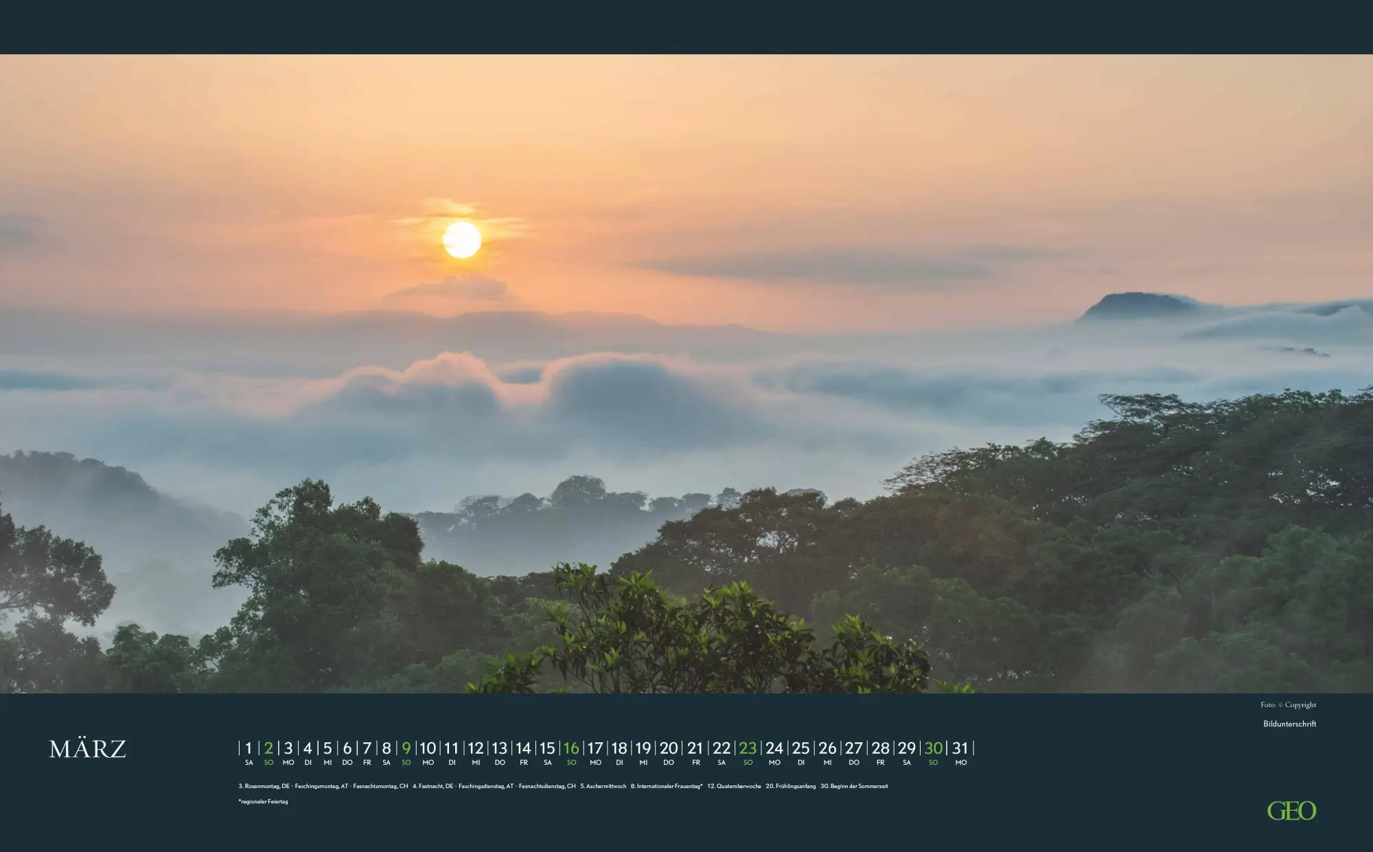 Bild: 4069095006928 | GEO Augenblicke in der Natur 2026 - Wand-Kalender - Reise-Kalender...