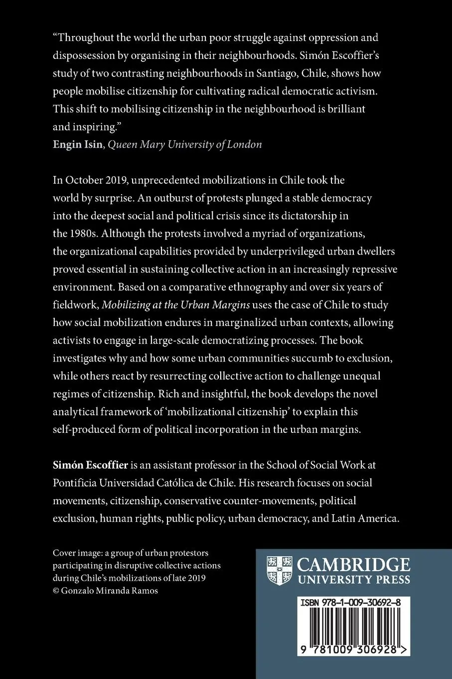 Rückseite: 9781009306928 | Mobilizing at the Urban Margins | Simon Escoffier | Taschenbuch | 2024