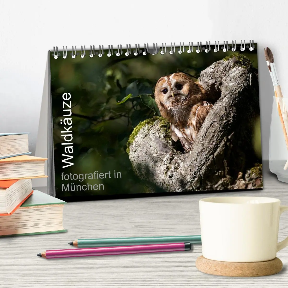 Bild: 9783457996928 | Waldkäuze, fotografiert in München (Tischkalender 2026 DIN A5...