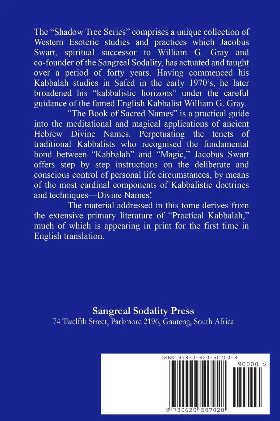 Rückseite: 9780620507028 | The Book of Sacred Names | Jacobus G. Swart | Taschenbuch | Englisch