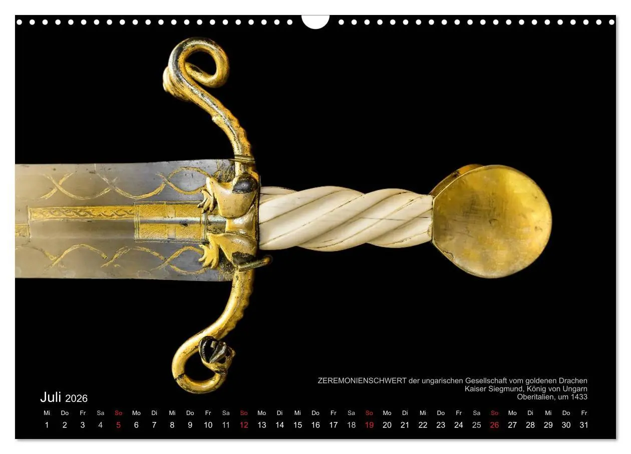 Bild: 9783457957028 | Historische Rüstungen und Waffen (Wandkalender 2026 DIN A3 quer),...