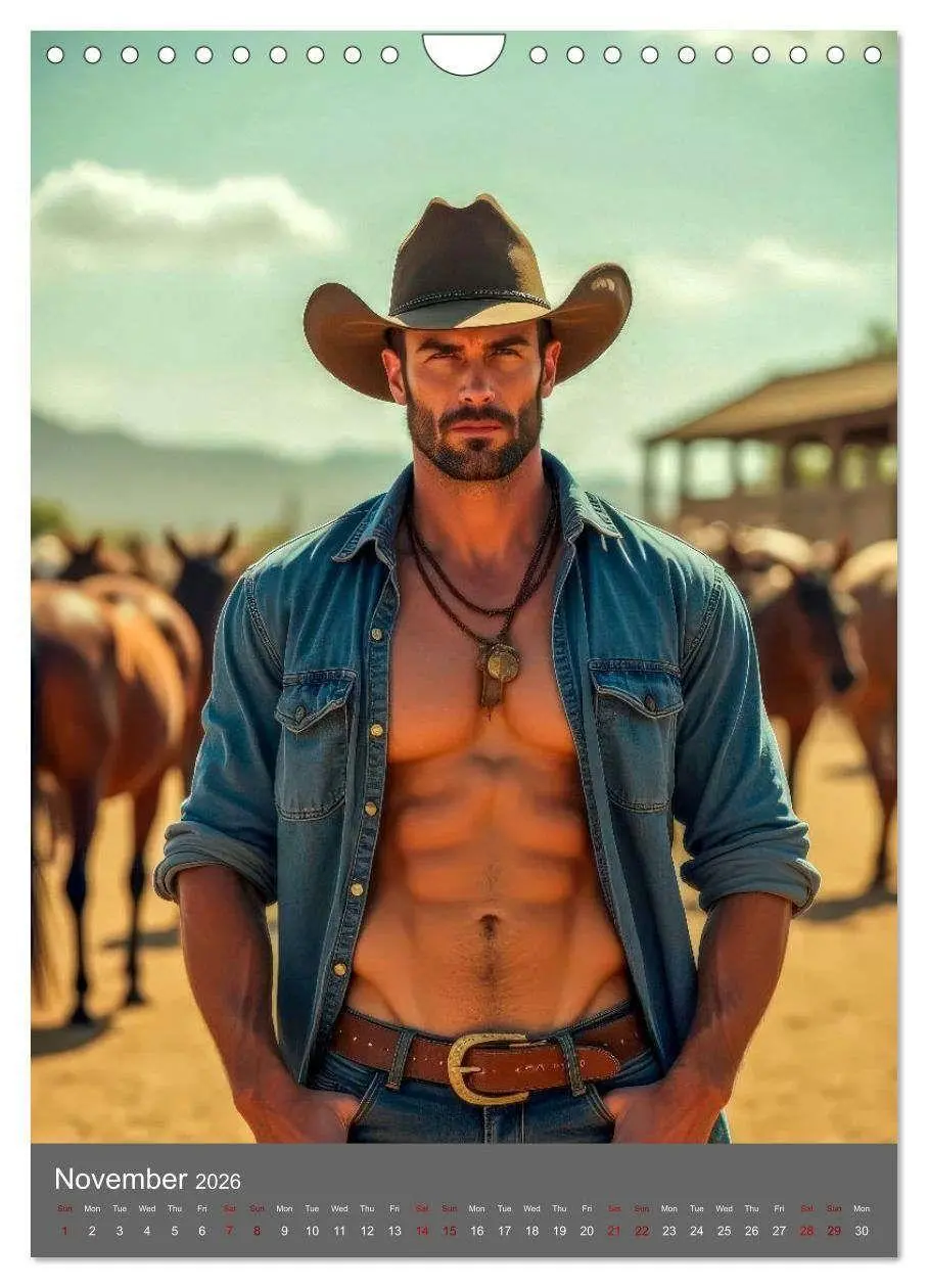 Bild: 9783516737028 | Bronco Heartthrobs (Wall Calendar 2026 DIN A4 portrait), CALVENDO...