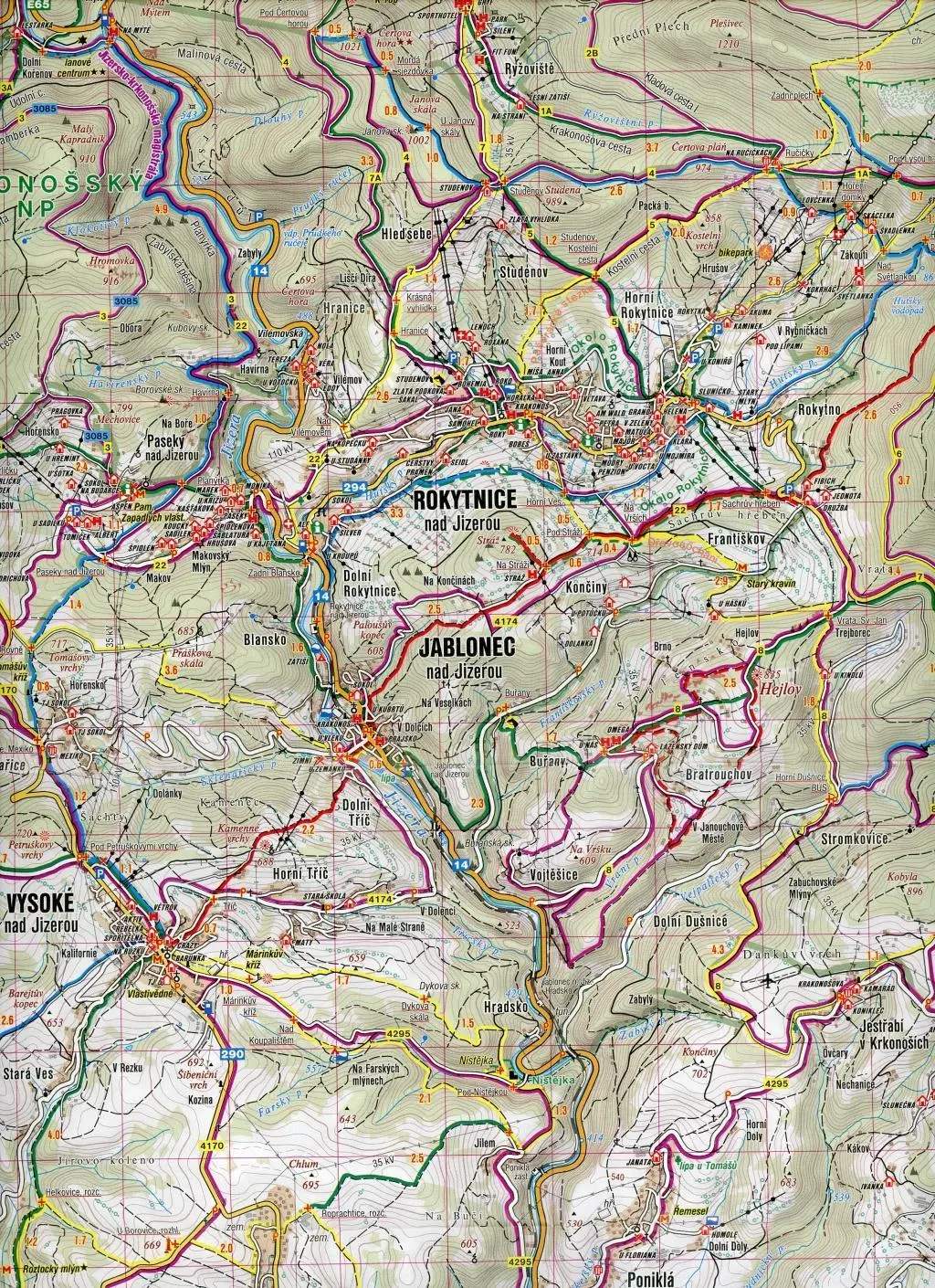 Bild: 9788072247028 | Wanderkarte Tschechien Krkonose | Turisticke Mapy Cesko | (Land-)Karte