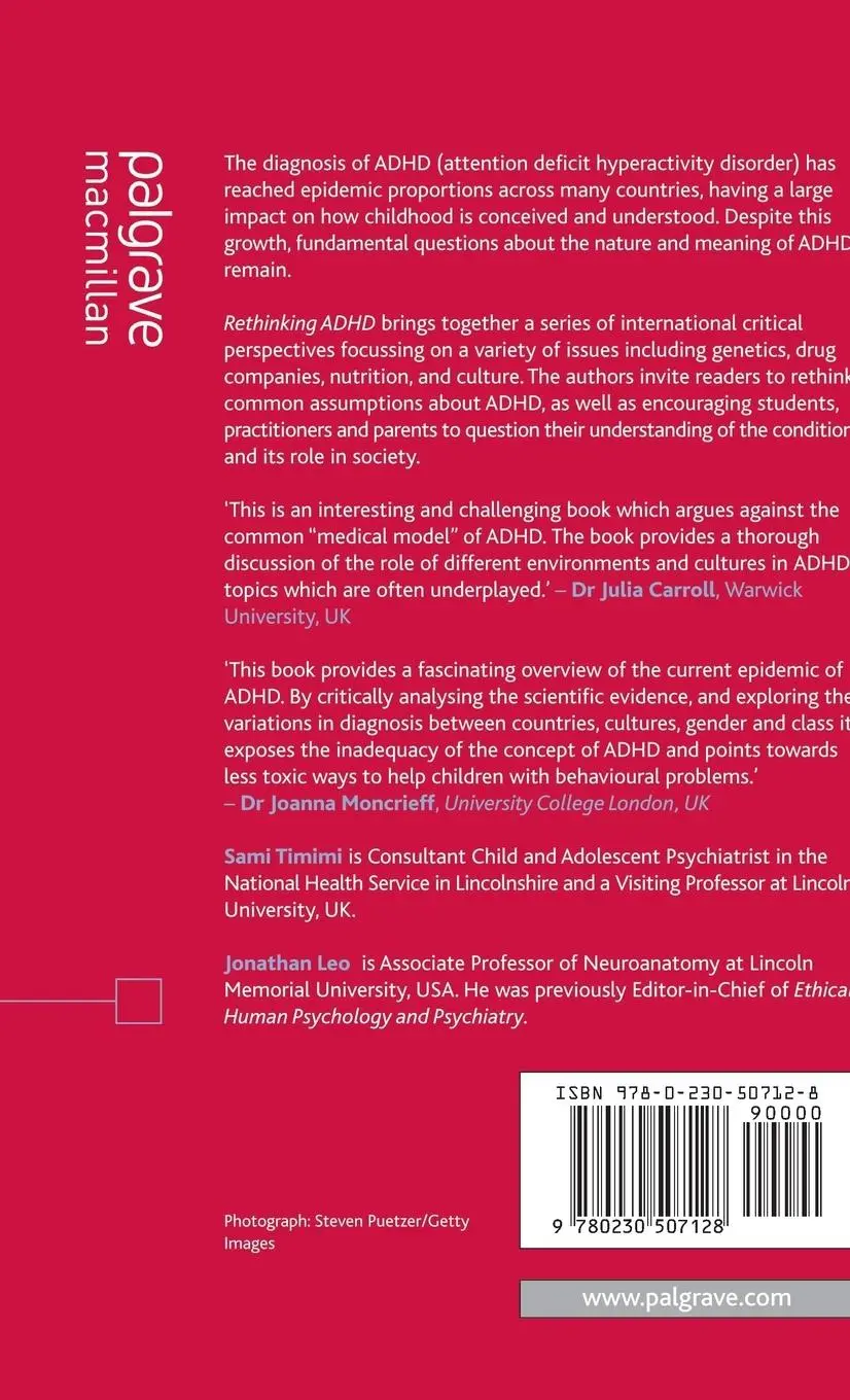 Rückseite: 9780230507128 | Rethinking ADHD | From Brain to Culture | Sami Timimi (u. a.) | Buch