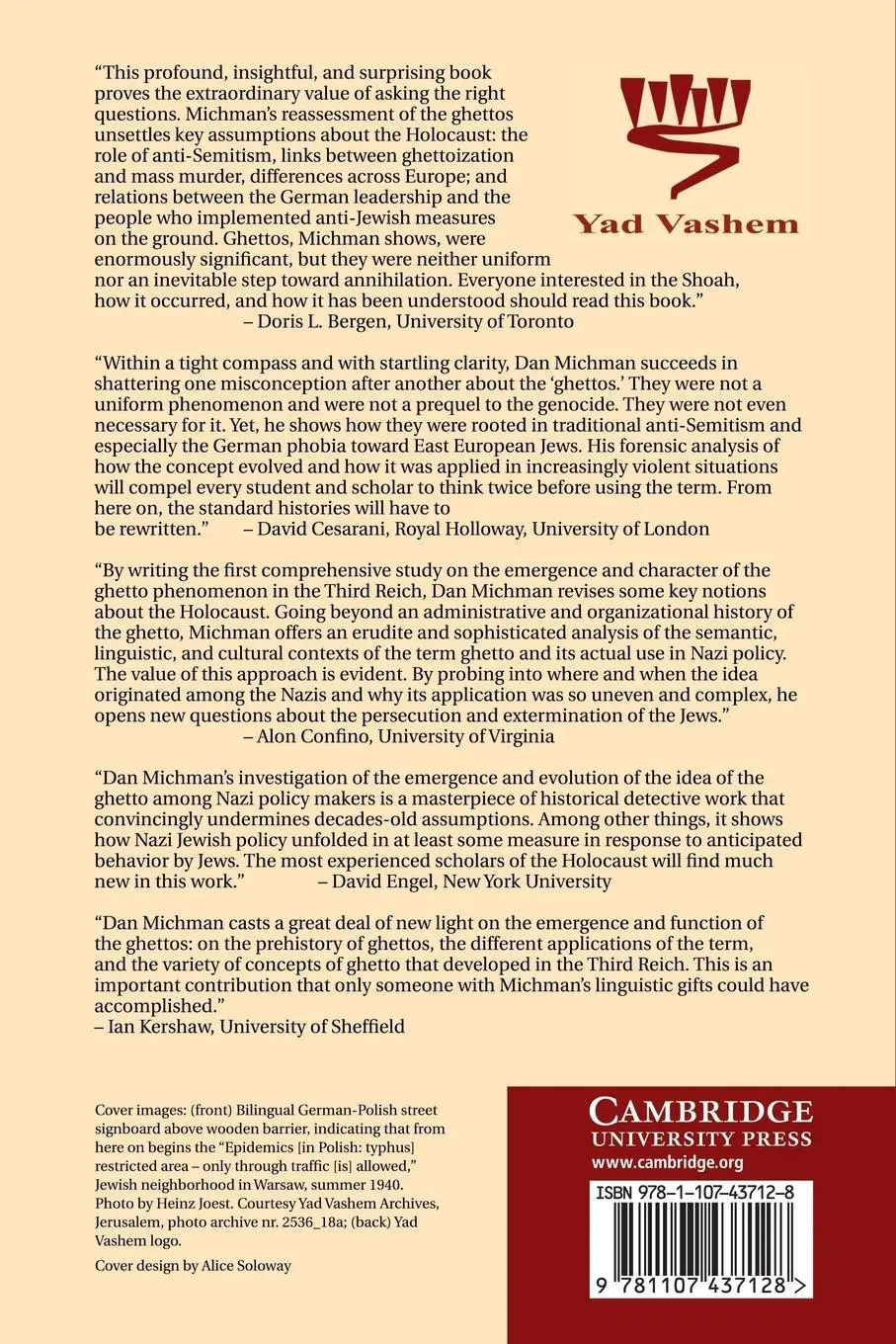 Rückseite: 9781107437128 | The Emergence of Jewish Ghettos During the Holocaust | Dan Michman